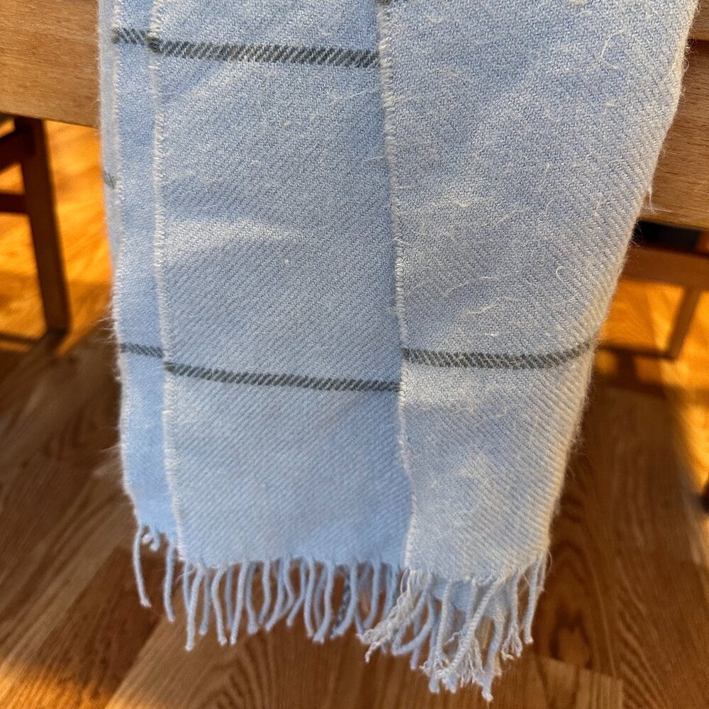 Plaid scarf/shawl with arm holes